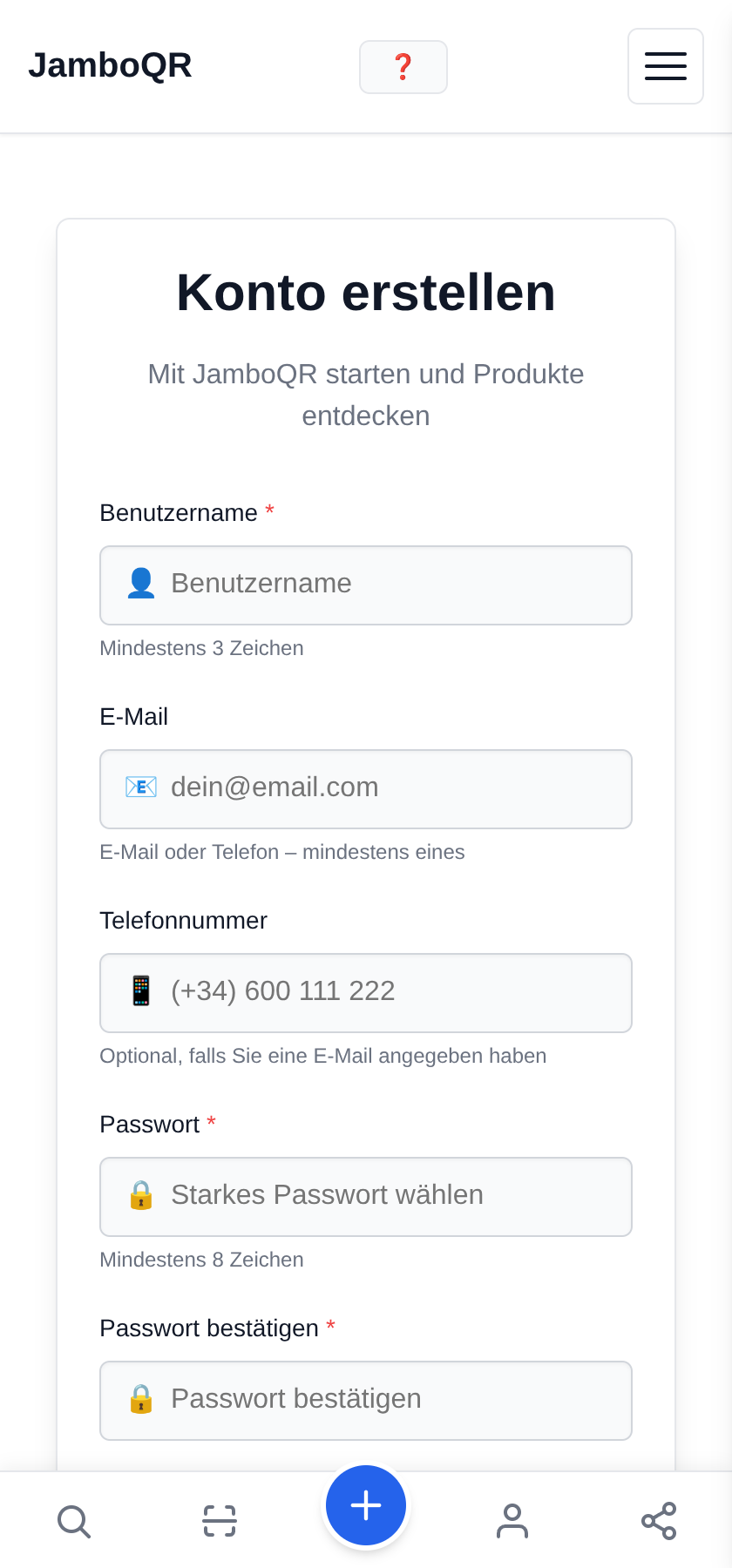 Registrieren: dein Konto und dein Geschäft in fünf Minuten Leg dein Konto an