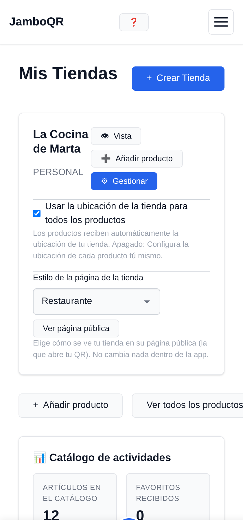 Tu tienda ya existe