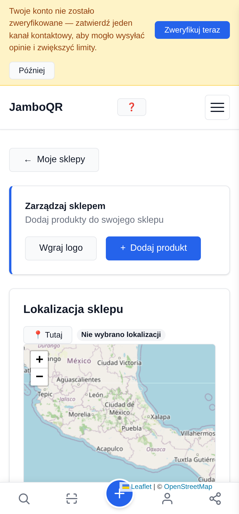 Załóż konto: konto i sklep w pięć minut Wpisz nazwę i godziny