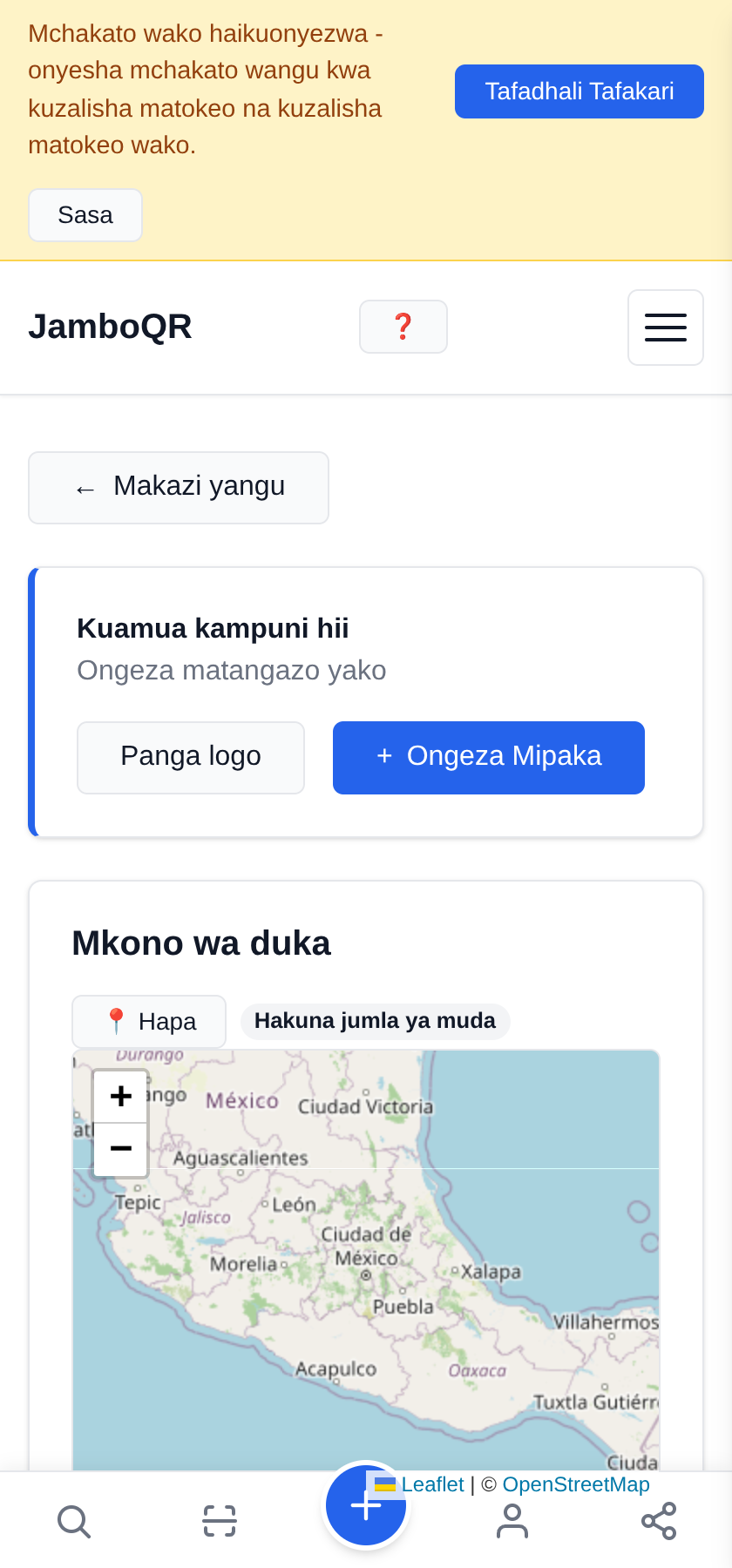 Jisajili: akaunti na duka lako kwa dakika tano Weka jina lako na saa zako