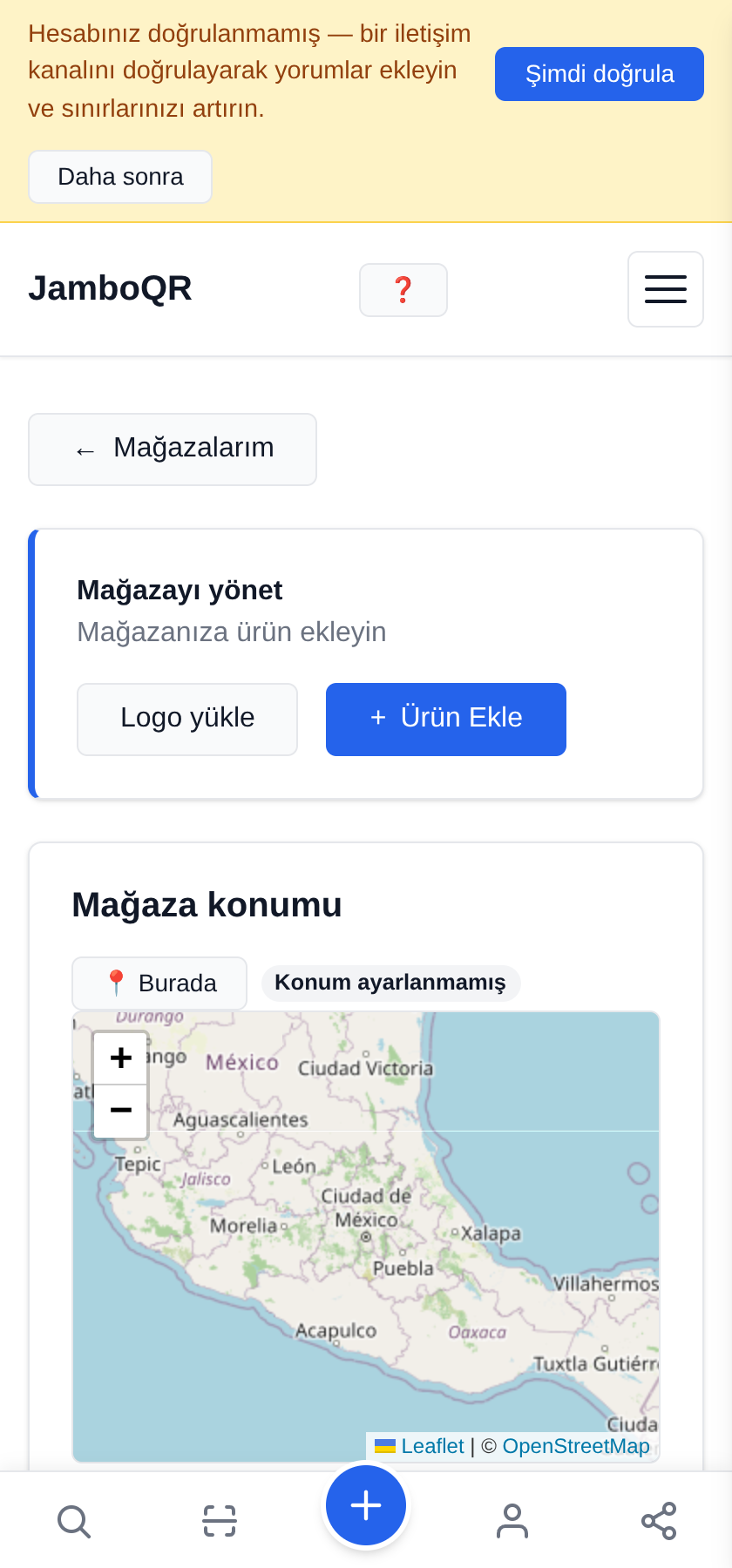 Restoranınızın menüsünü ücretsiz bir QR koduna taşıyın Adınızı ve çalışma saatlerinizi girin