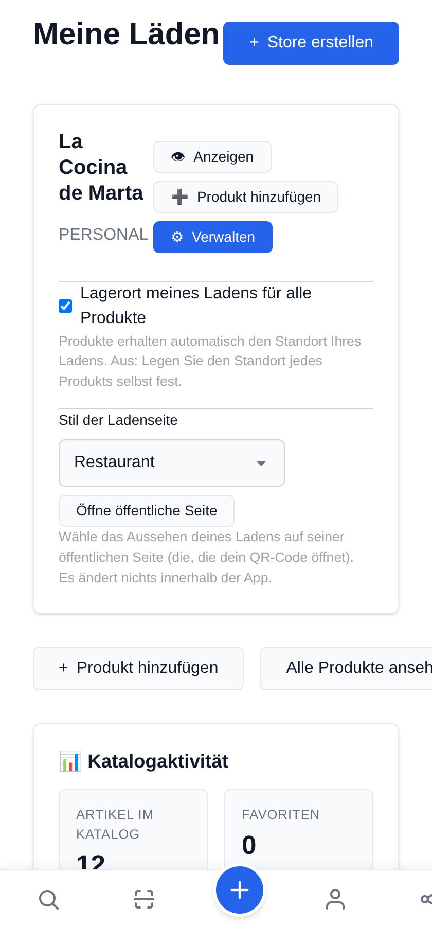 Bringen Sie Ihre Speisekarte kostenlos auf einen QR-Code Den Stil „Restaurant" wählen