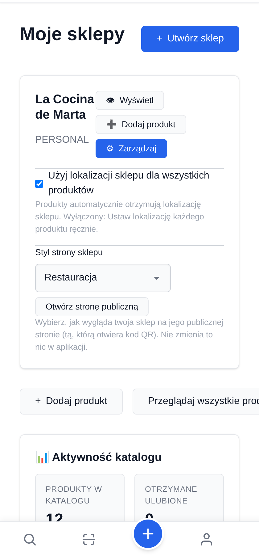 Umieść menu swojej restauracji w kodzie QR — za darmo Wybierz styl Restauracja