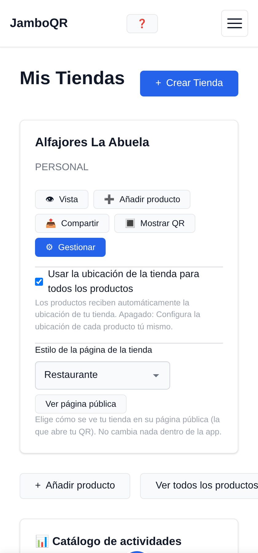 Tu tienda ya existe