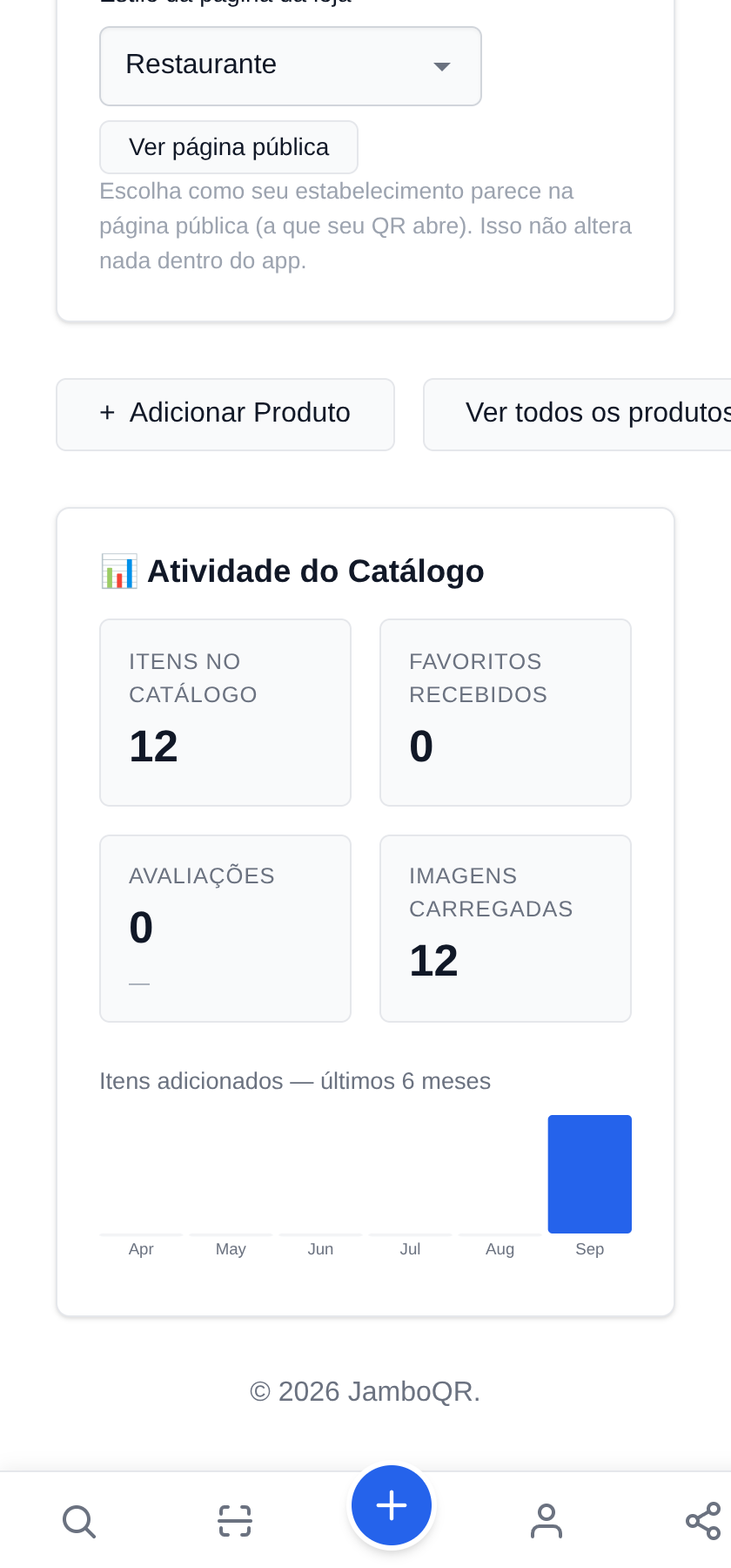 Escolha o estilo Restaurante (mesmo não sendo um)