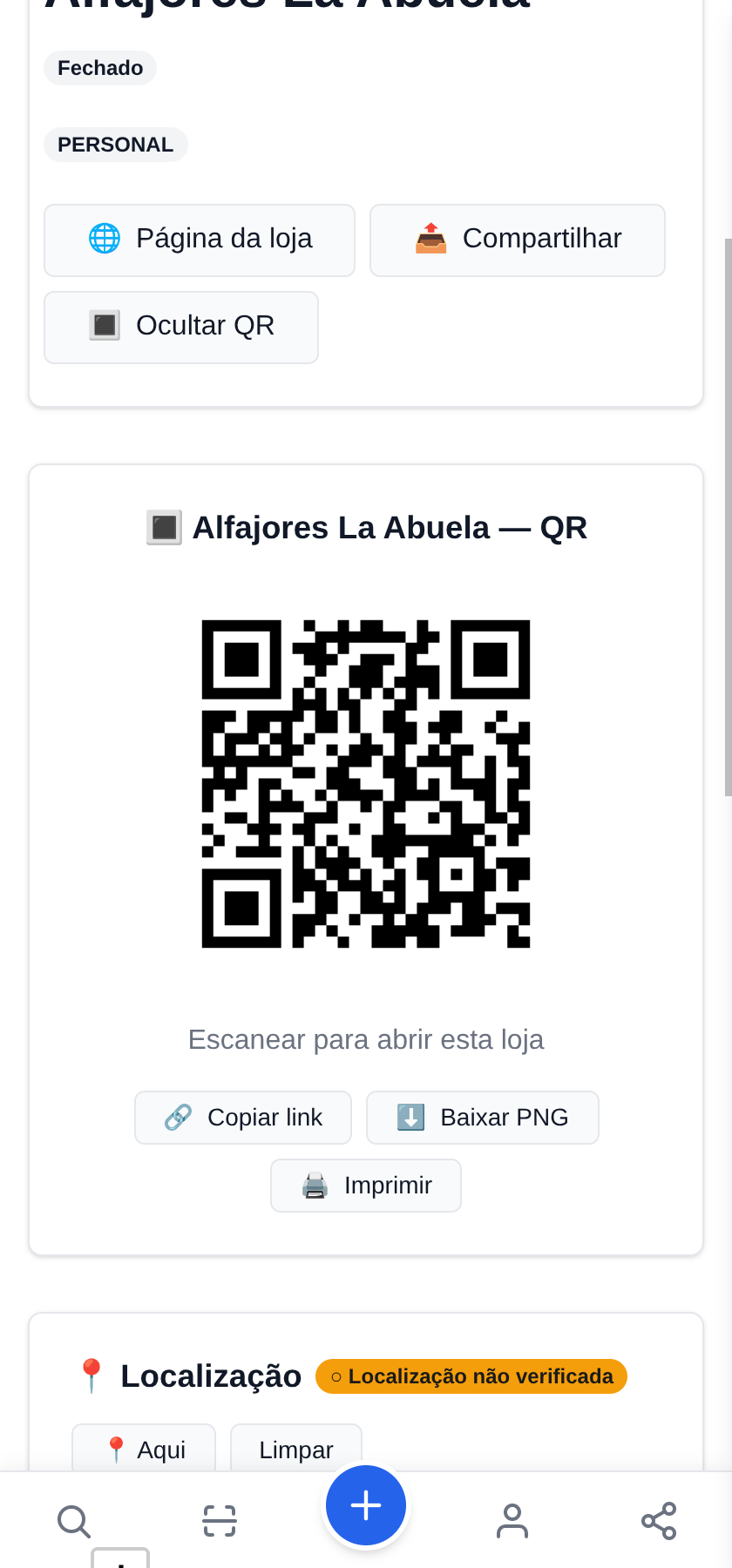 Seu QR para o balcão e para as caixas