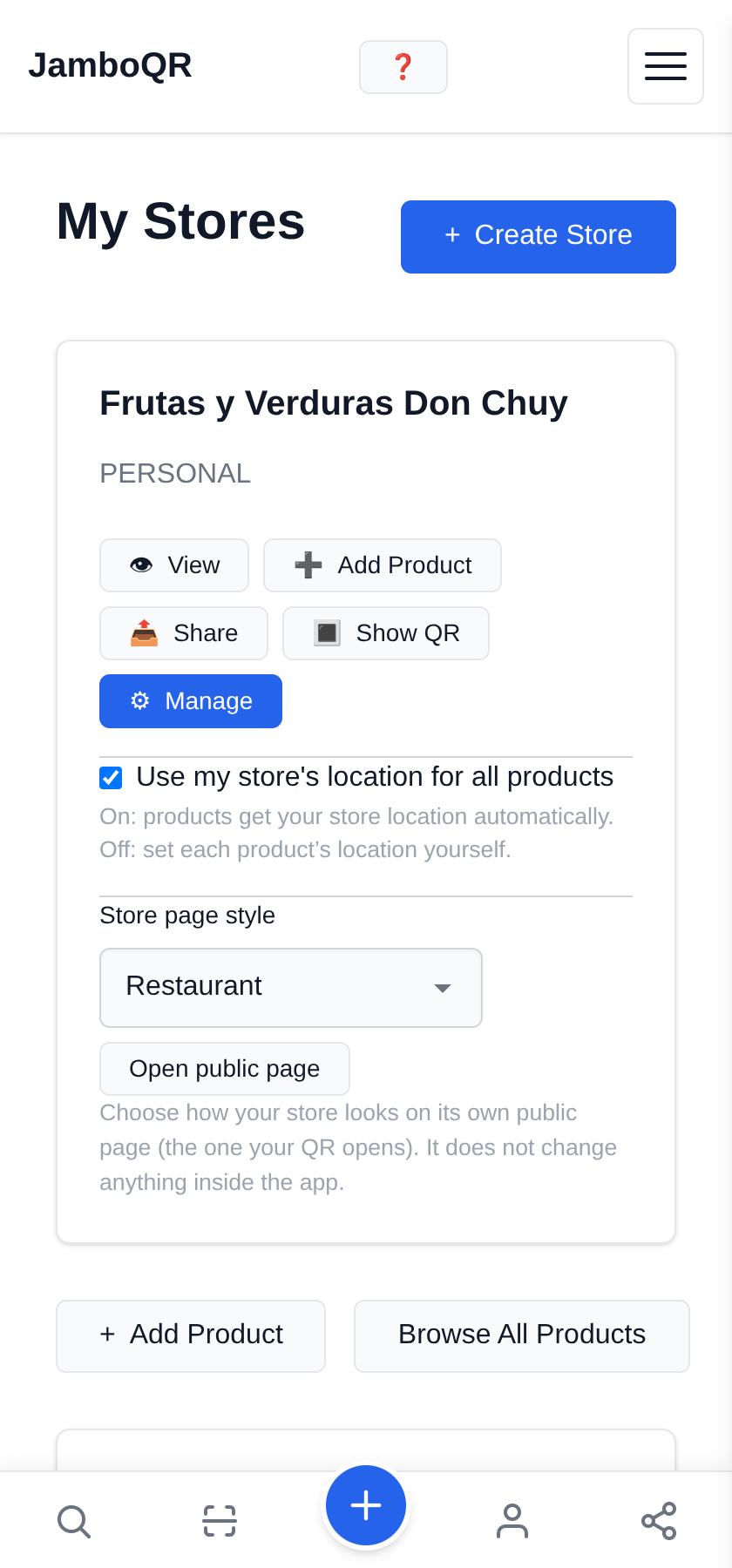 My mobile store: one stall, a different spot every day One store — the one you already have