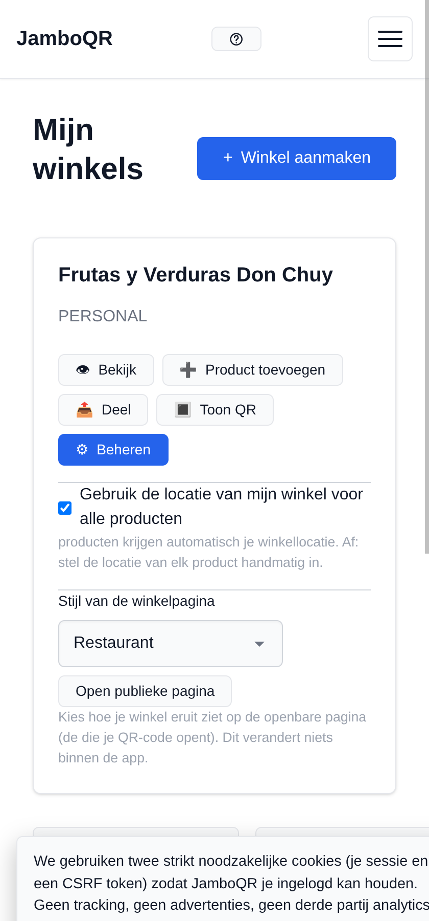 Mijn mobiele winkel: één kraam, elke dag een andere plek Eén winkel, die je al hebt
