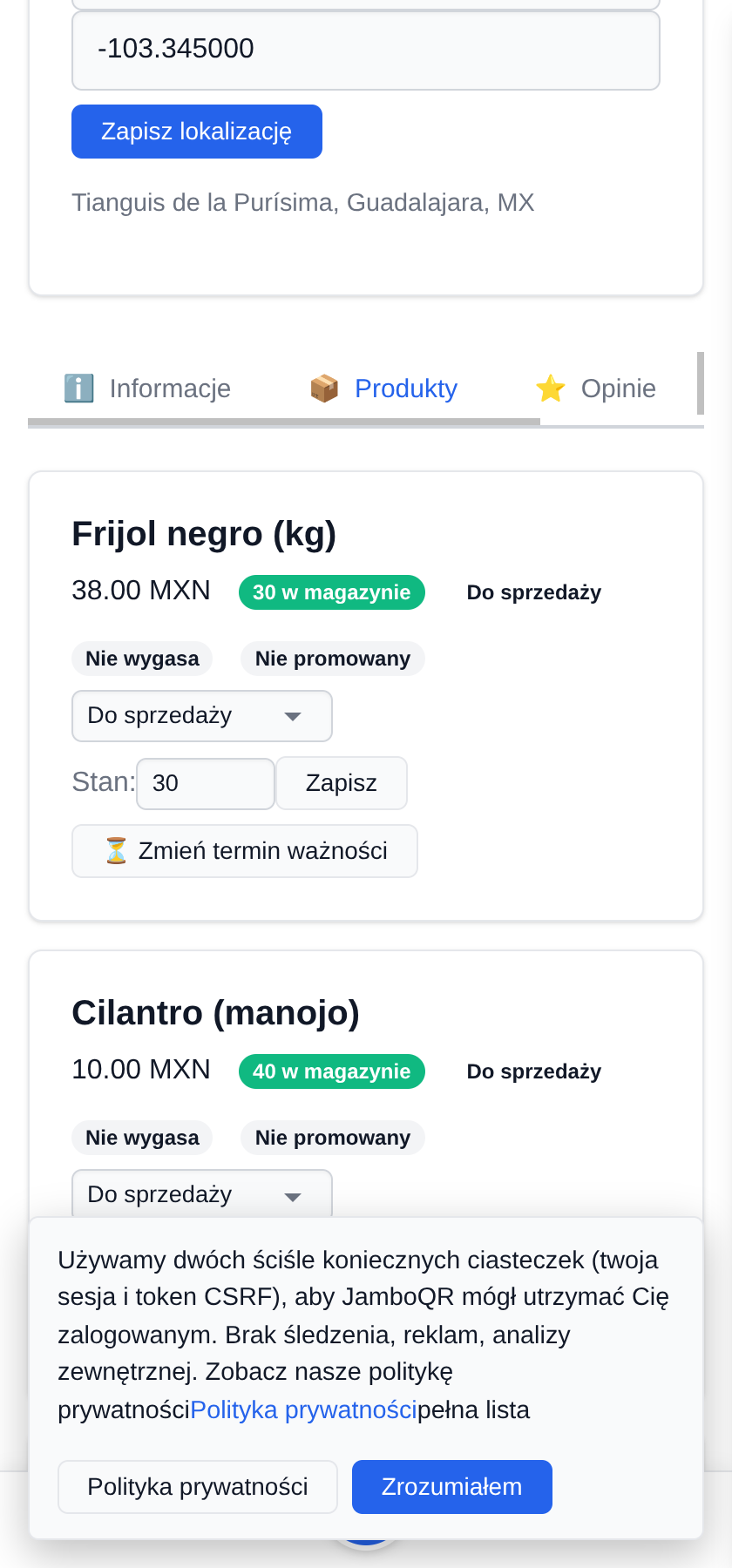 Mój sklep na kółkach: jedno stoisko, co dzień inne miejsce Skończyło się: ustaw stan na zero