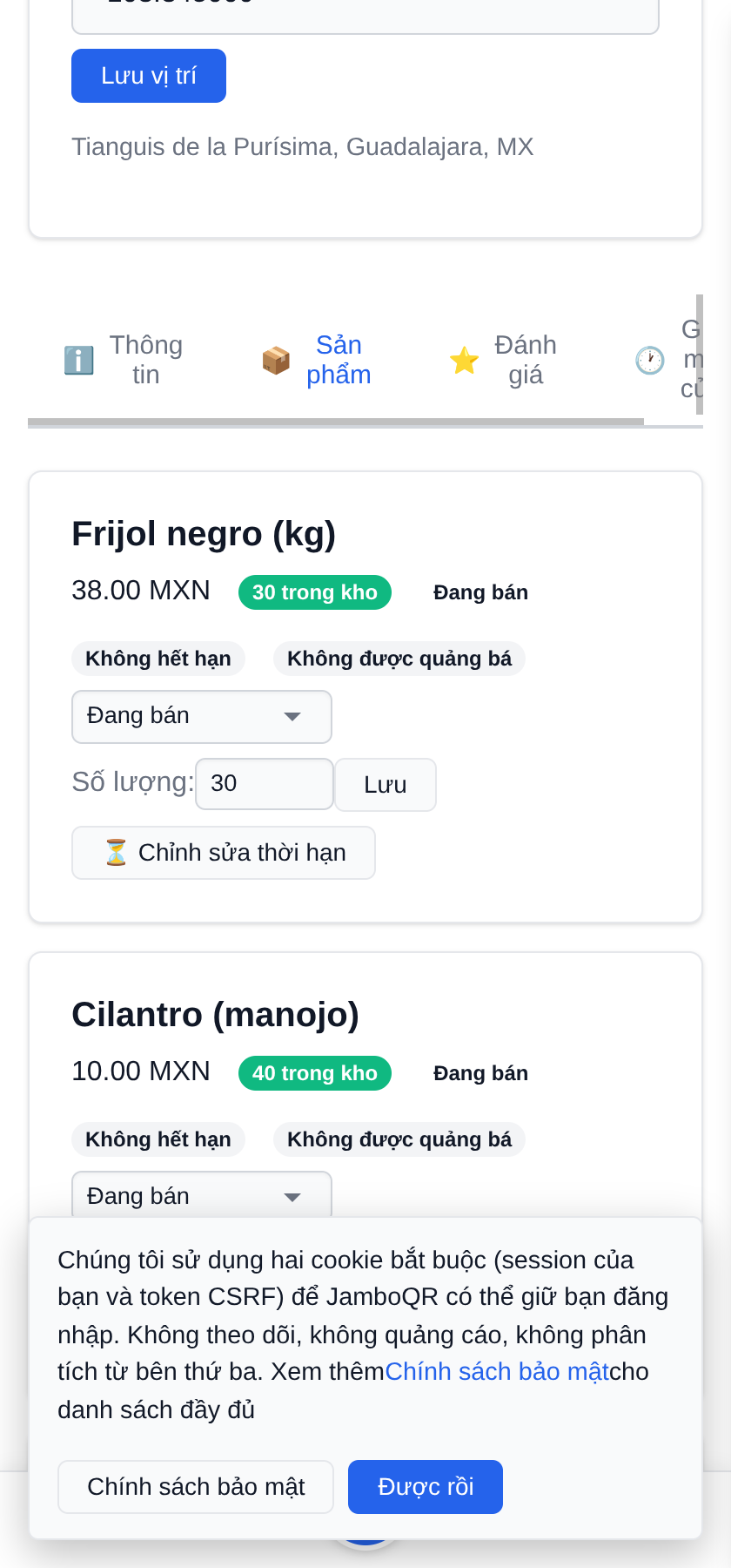 Cửa hàng di động của tôi: một sạp, mỗi ngày một chỗ Hết hàng: đặt số lượng về không