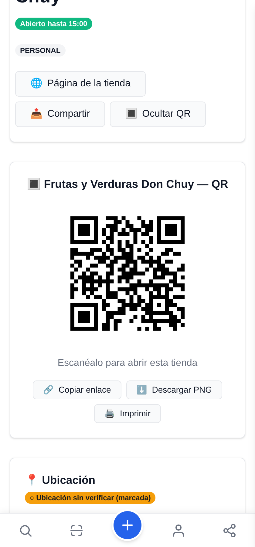 Mi tienda móvil: un puesto, un sitio distinto cada día Un QR para tu lona