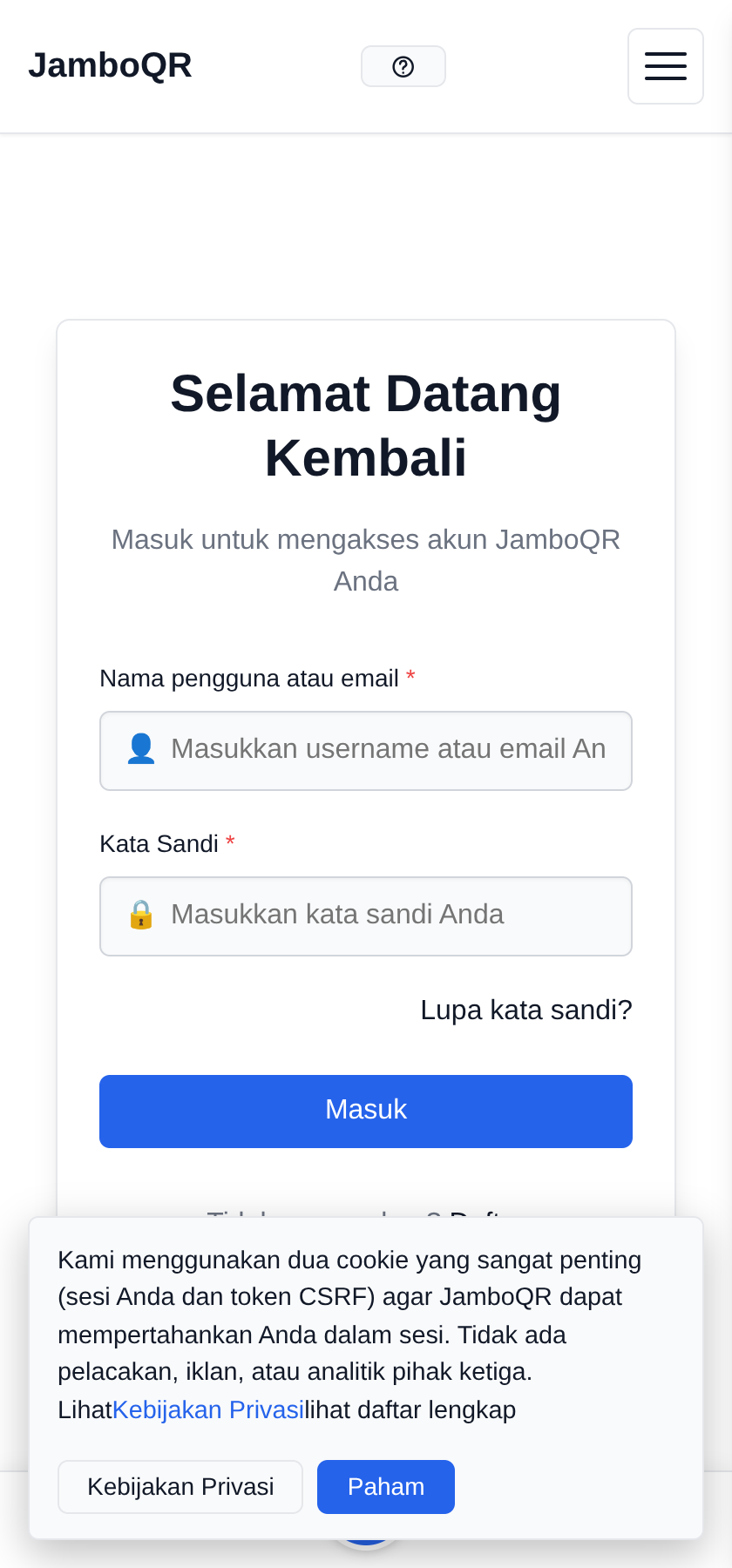 Daftar: akun dan toko Anda dalam lima menit Pastikan emailnya memang milik Anda
