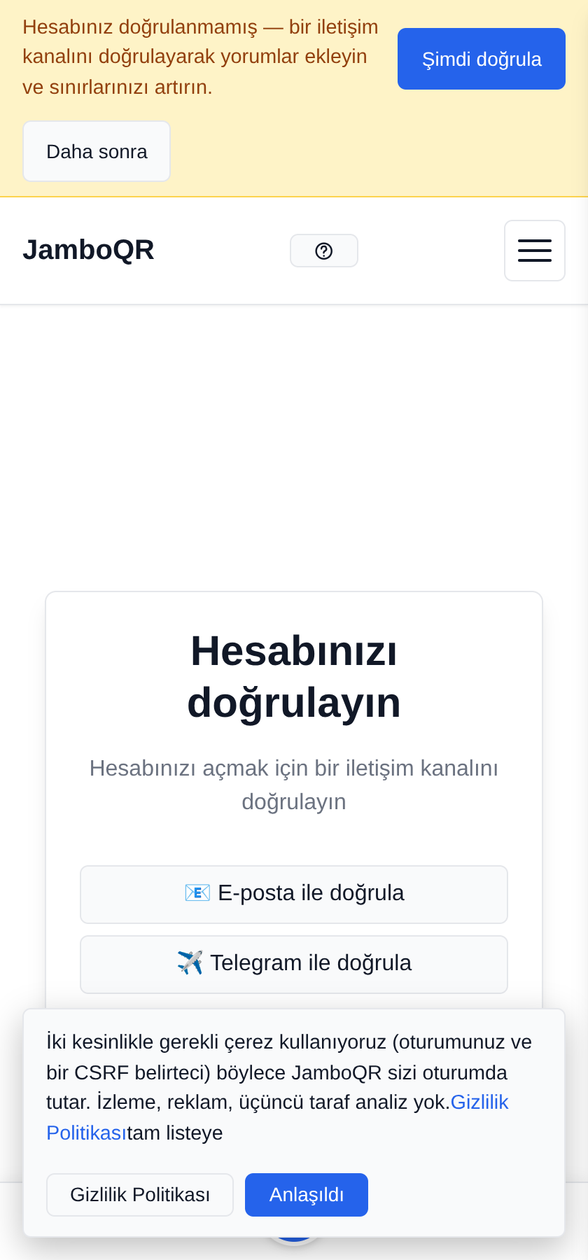 Kayıt ol: hesabın ve mağazan beş dakikada E-postanın senin olduğunu doğrula