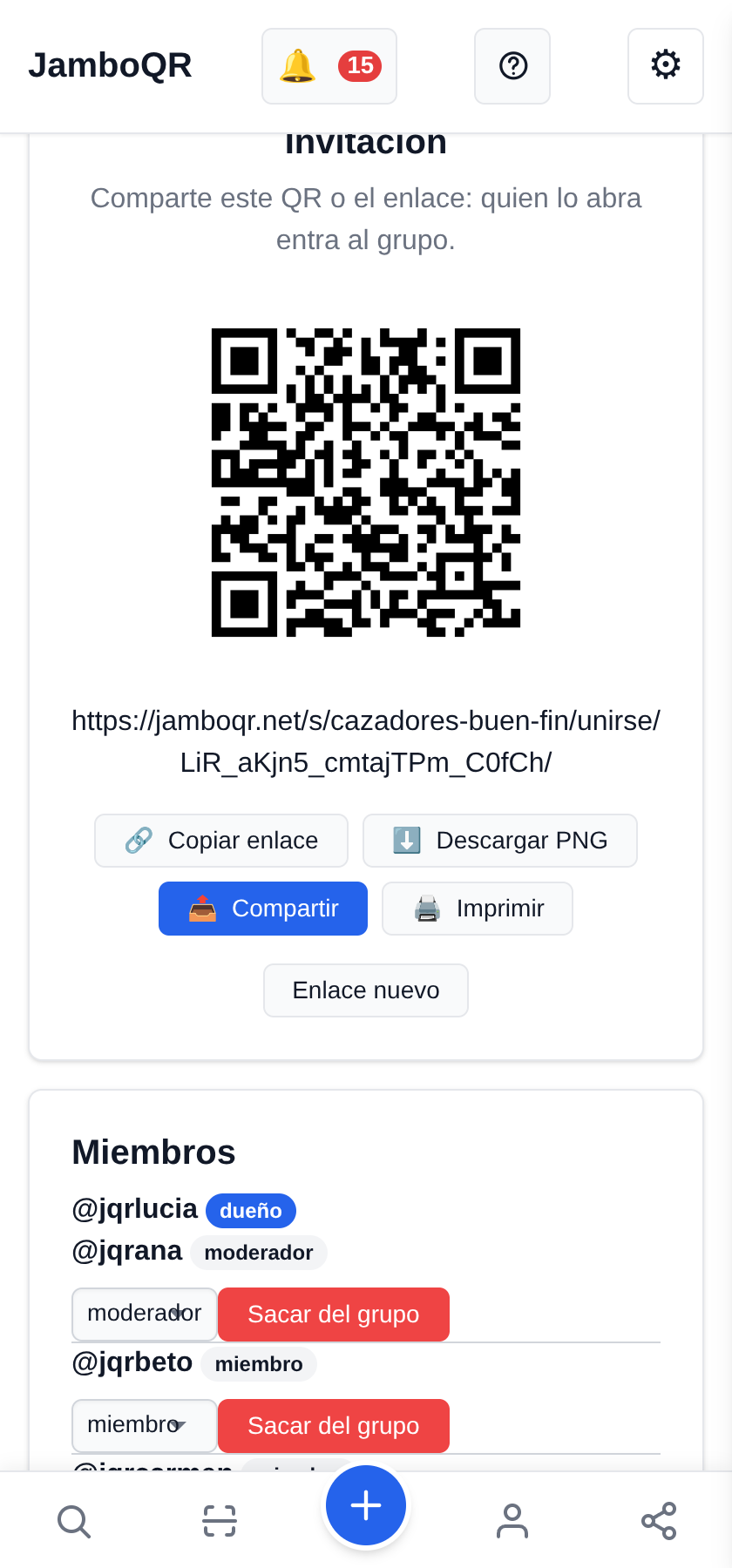El Buen Fin con JamboQR: caza ofertas reales en grupo Invita a tu gente con un QR