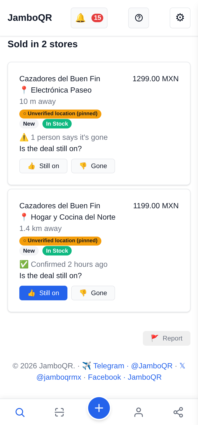 Buen Fin with JamboQR: hunt real deals as a group The same product in two stores
