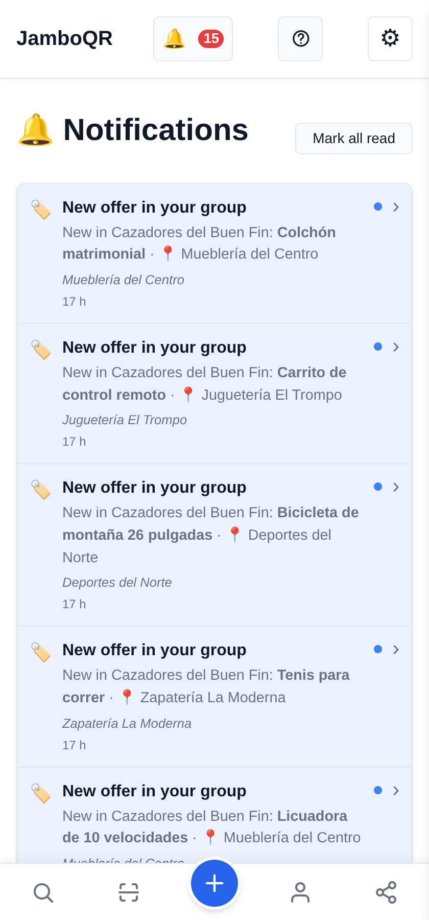 Buen Fin with JamboQR: hunt real deals as a group The bell tells you about every new deal