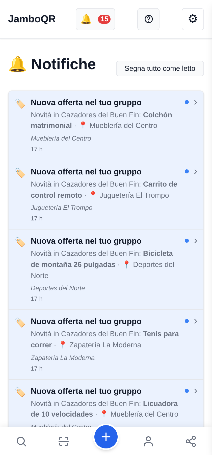 Il Buen Fin con JamboQR: caccia alle offerte vere, in gruppo La campanella ti avvisa di ogni nuova offerta