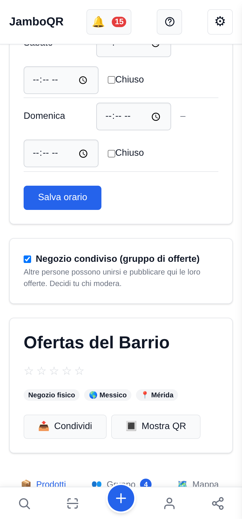 Un negozio nuovo, condiviso