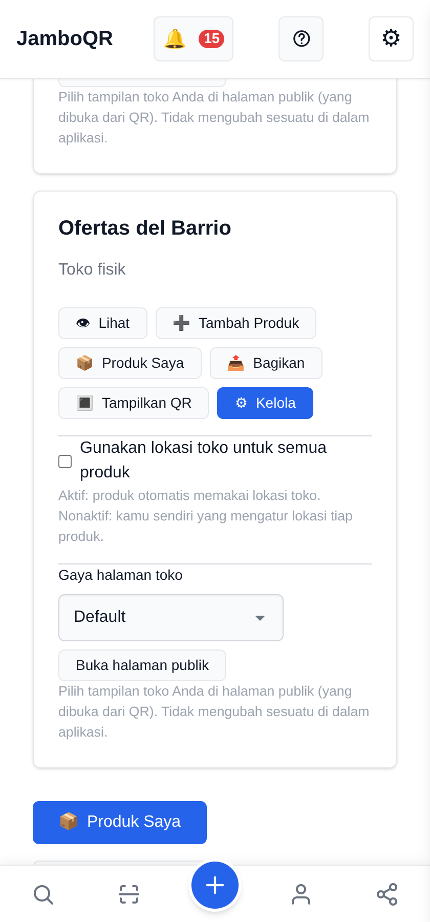 Satu tempat untuk tiap penawaran