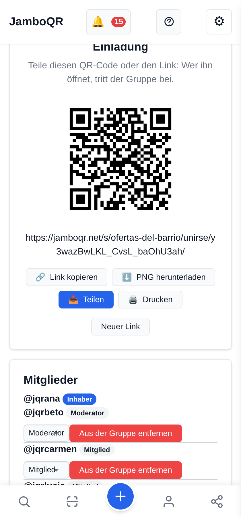 Die Einladung: ein QR-Code fürs Viertel