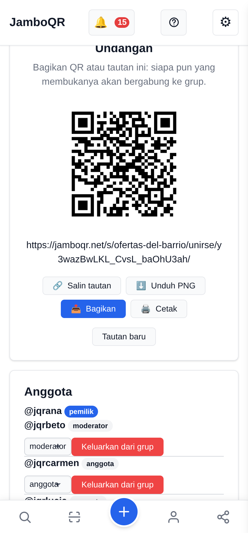Undangan: QR untuk lingkungan