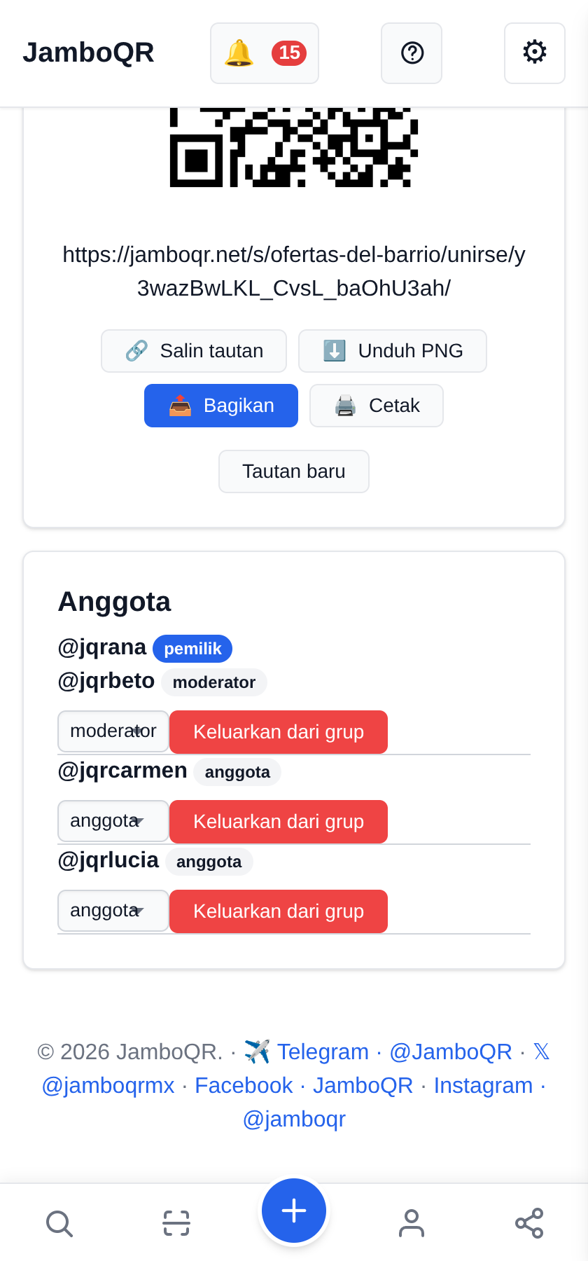 Anggota dan moderator