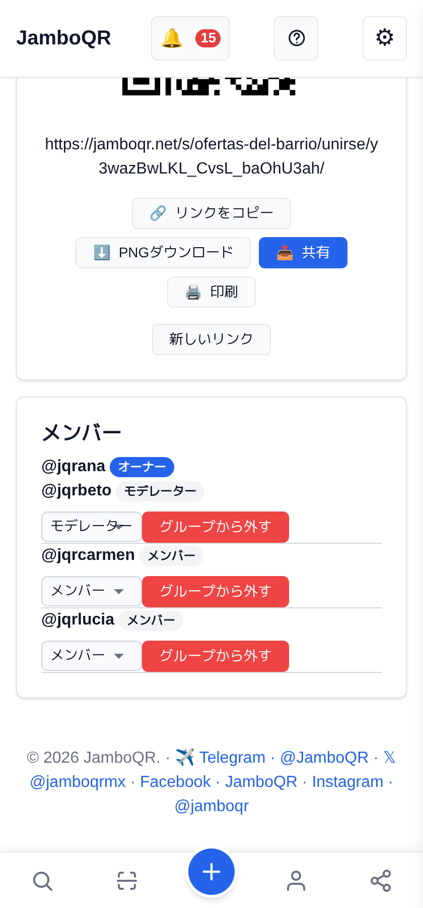 メンバーとモデレーター