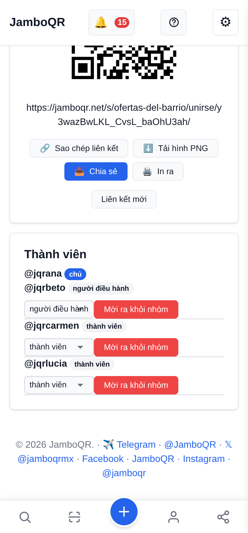 Lập câu lạc bộ ưu đãi với hàng xóm Thành viên và người điều hành