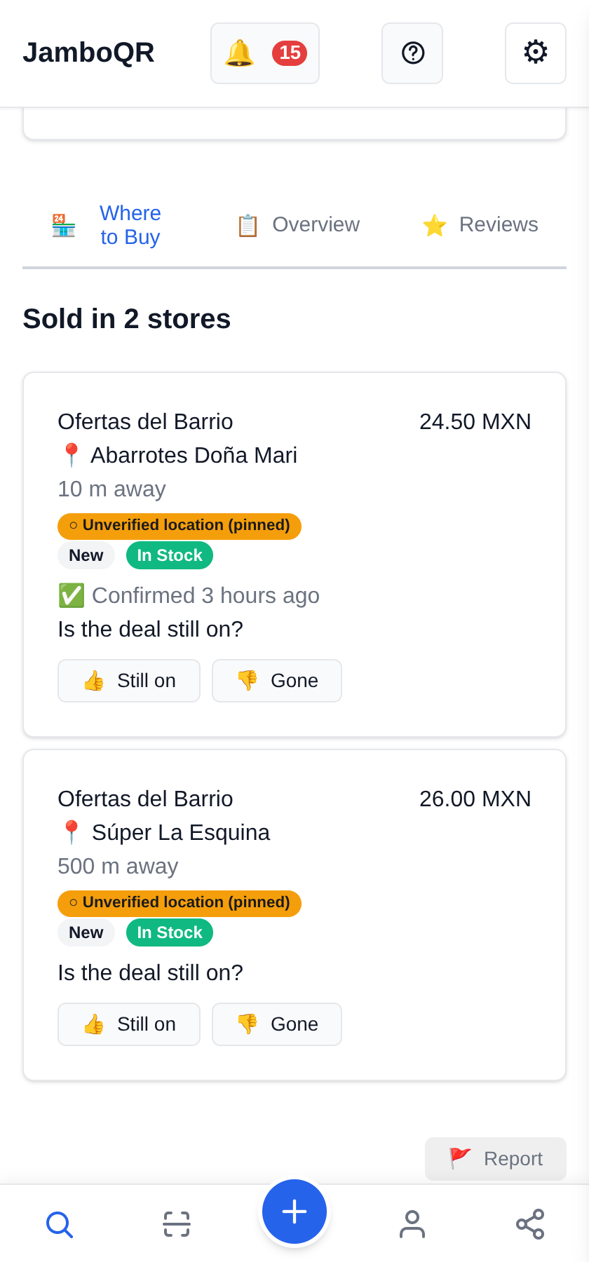 Start a deals club with your neighbours Is the deal still on? Whoever is there says so