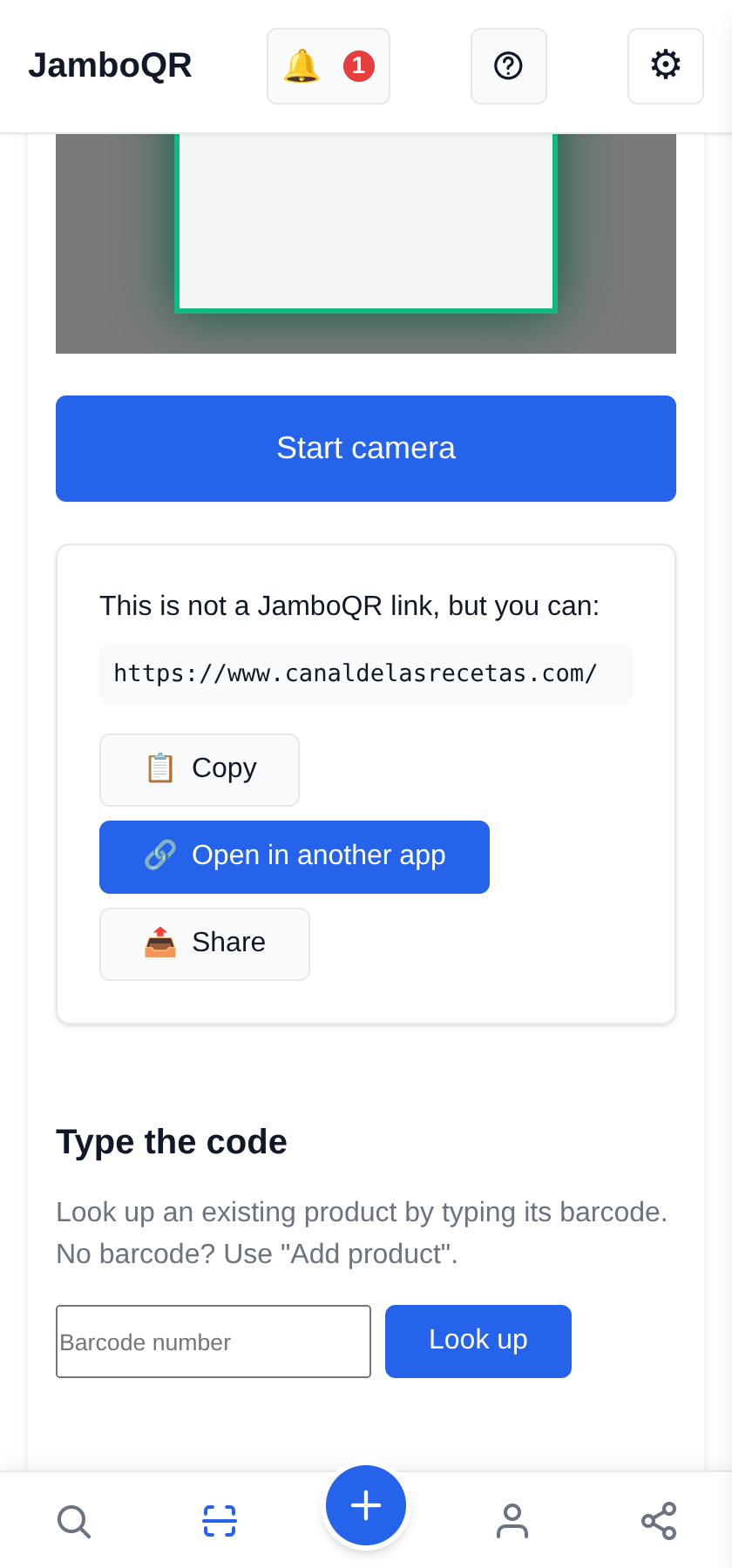 JamboQR: scan, share and show what you do with a QR code Scan any QR code, not just ours
