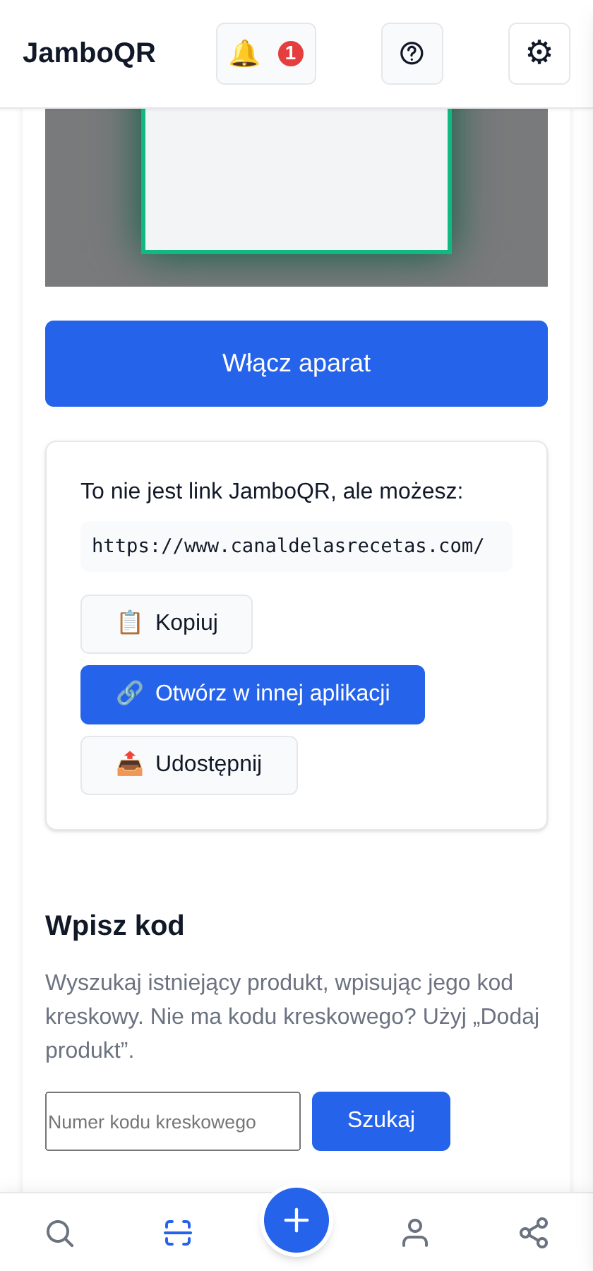 JamboQR: skanuj, udostępniaj i pokazuj to, co robisz, za pomocą kodu QR Skanuj każdy kod QR, nie tylko nasze
