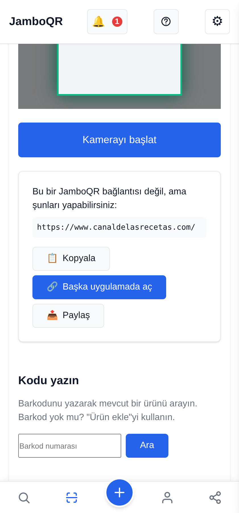 JamboQR: QR kodla tara, paylaş ve kendi işini göster Sadece bizimkileri değil, her QR kodu tara
