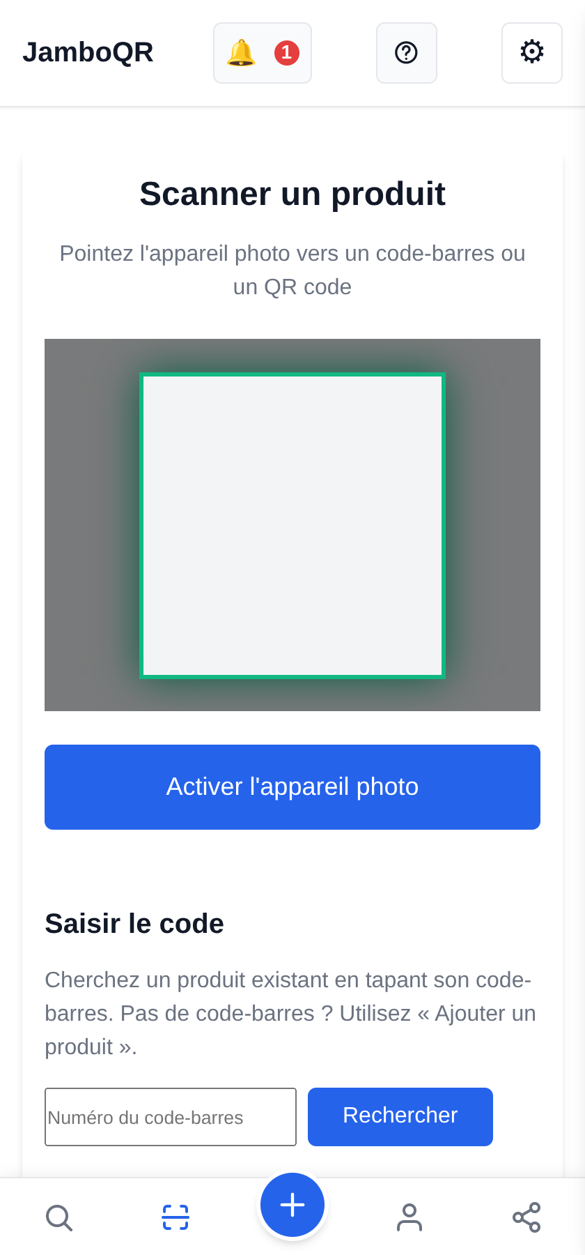 JamboQR, l'appli pour scanner les QR codes Ouvrez le lecteur et visez