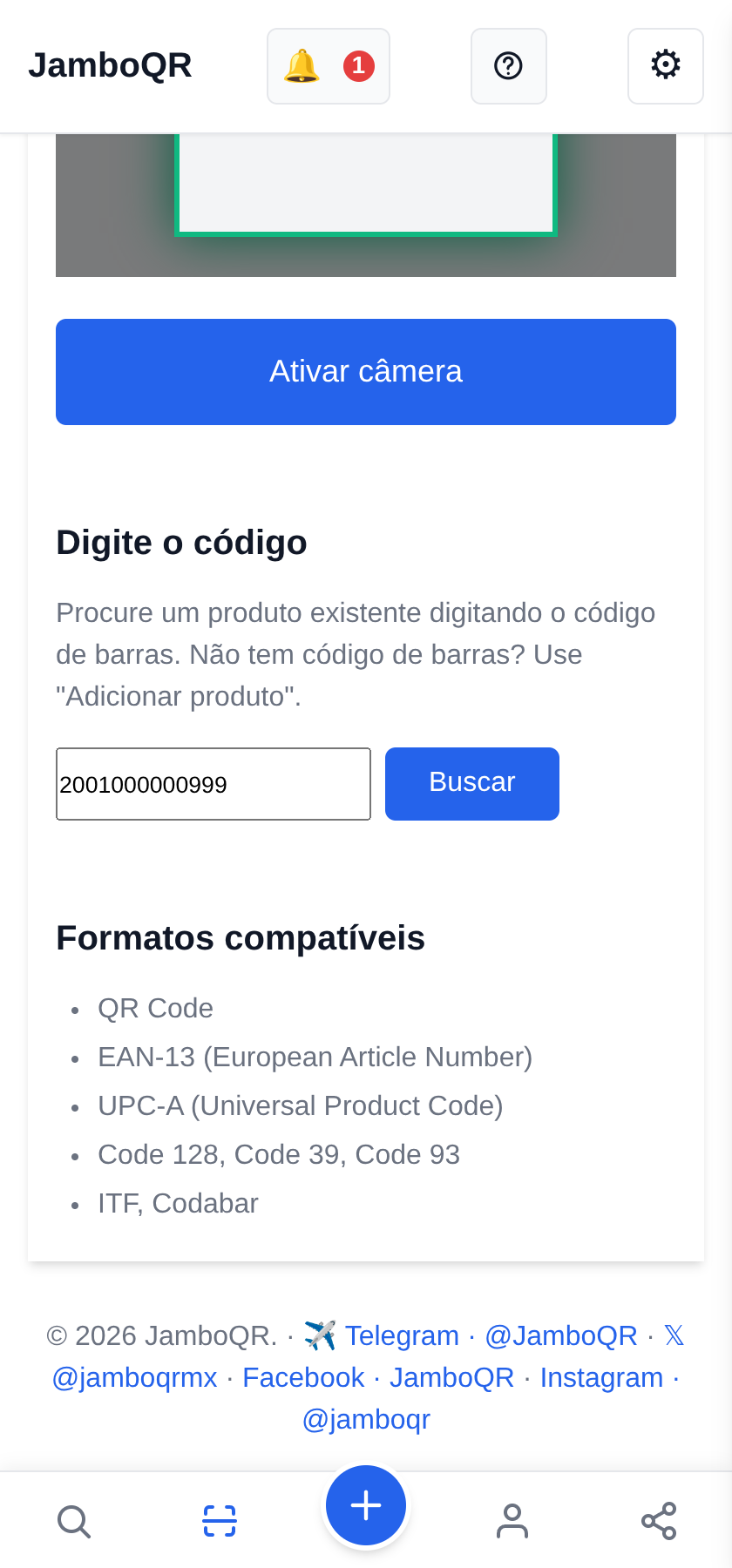 Procure um produto pelo código de barras