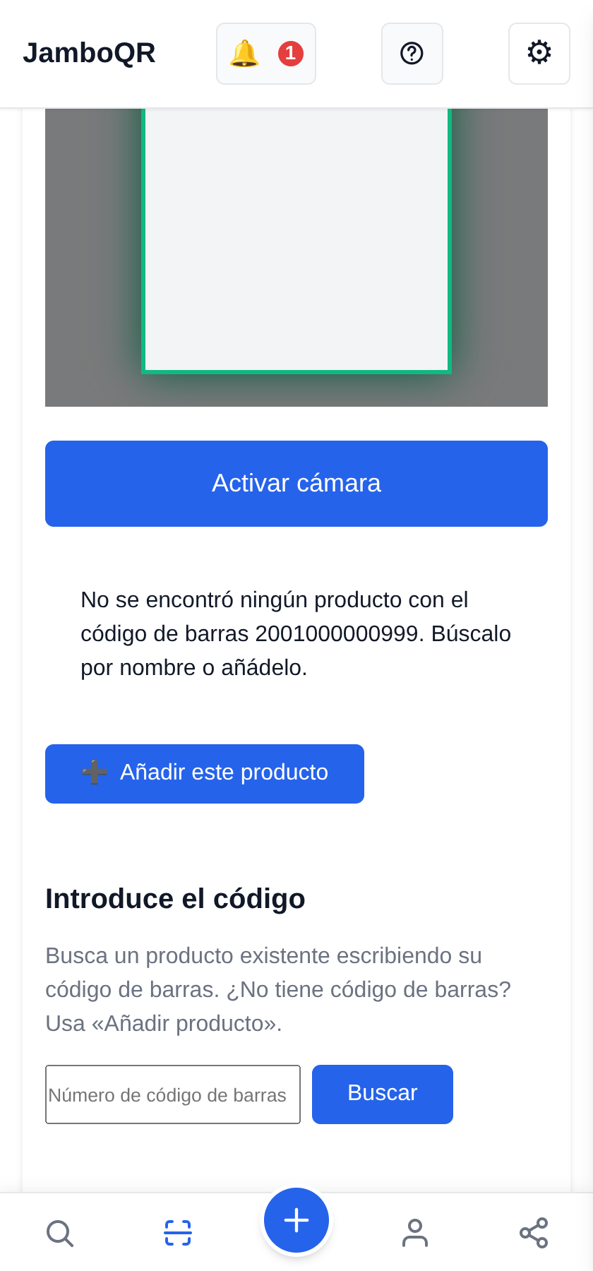 JamboQR, la app para escanear códigos QR ¿Nadie lo tiene? Añádelo tú