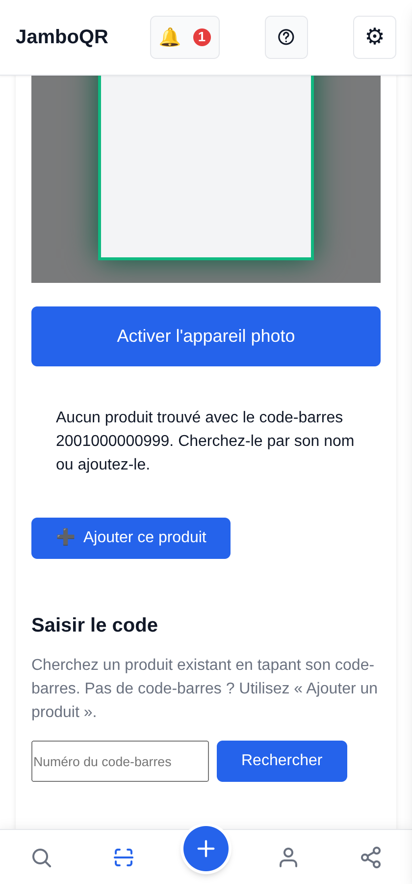 JamboQR, l'appli pour scanner les QR codes Personne ne l'a ? Ajoutez-le