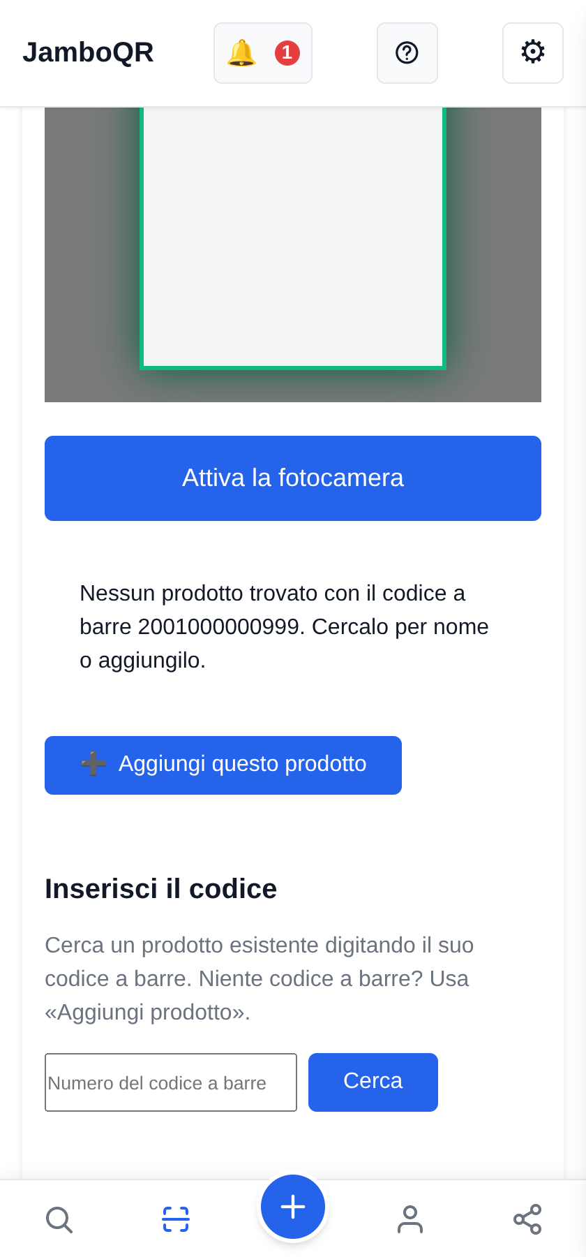 JamboQR, l'app per scansionare i codici QR Nessuno ce l'ha? Aggiungilo tu
