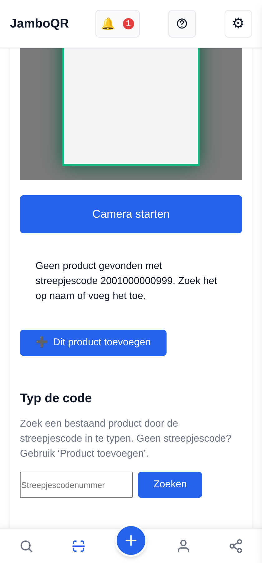 JamboQR, de app om QR-codes te scannen Niemand heeft het? Voeg het zelf toe