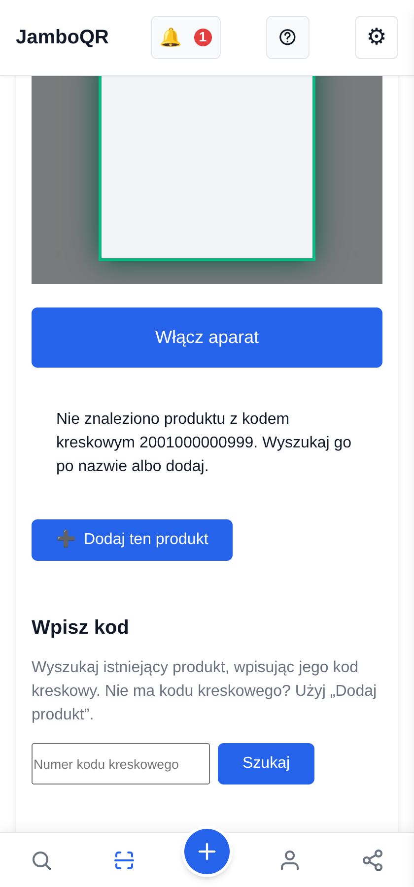 JamboQR, aplikacja do skanowania kodów QR Nikt go nie ma? Dodaj go sam