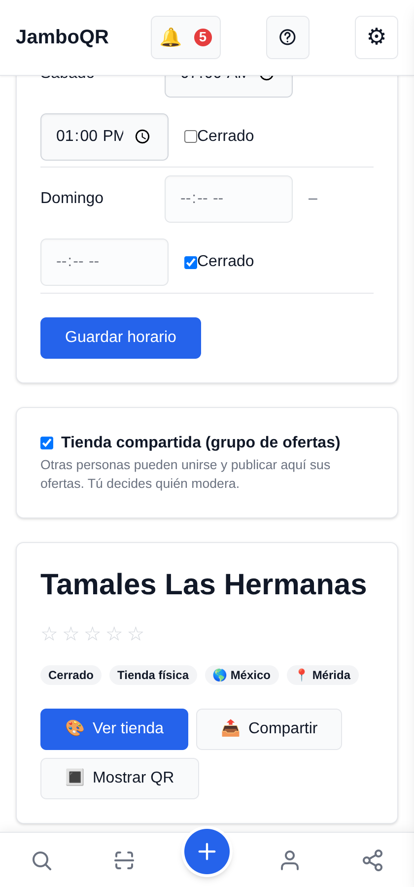 Una tienda entre varios: el negocio familiar con dos que publican Crea la tienda del negocio y compártela