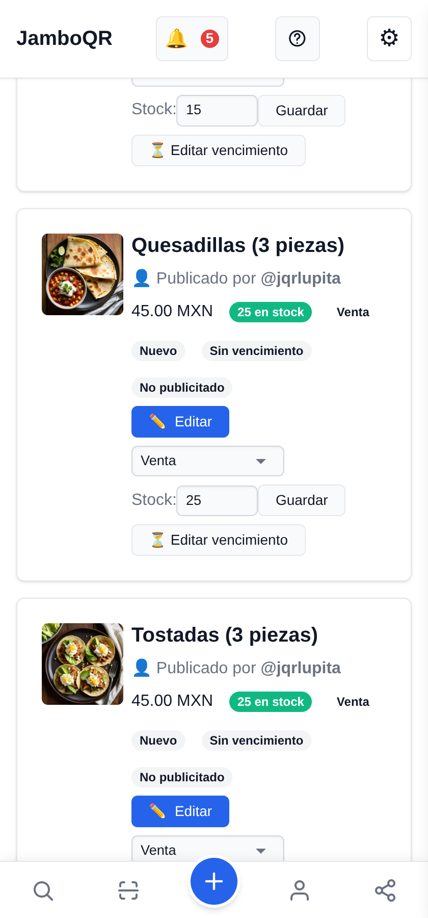 Una tienda entre varios: el negocio familiar con dos que publican Cada producto dice quién lo subió