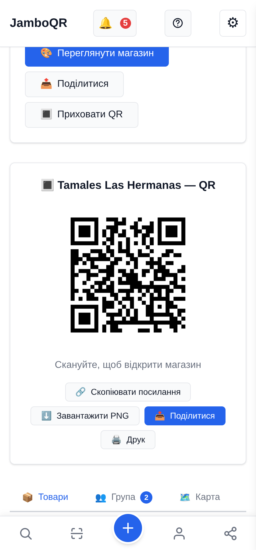 Один магазин на кількох: сімейна справа, де публікують двоє Один QR-код на прилавок