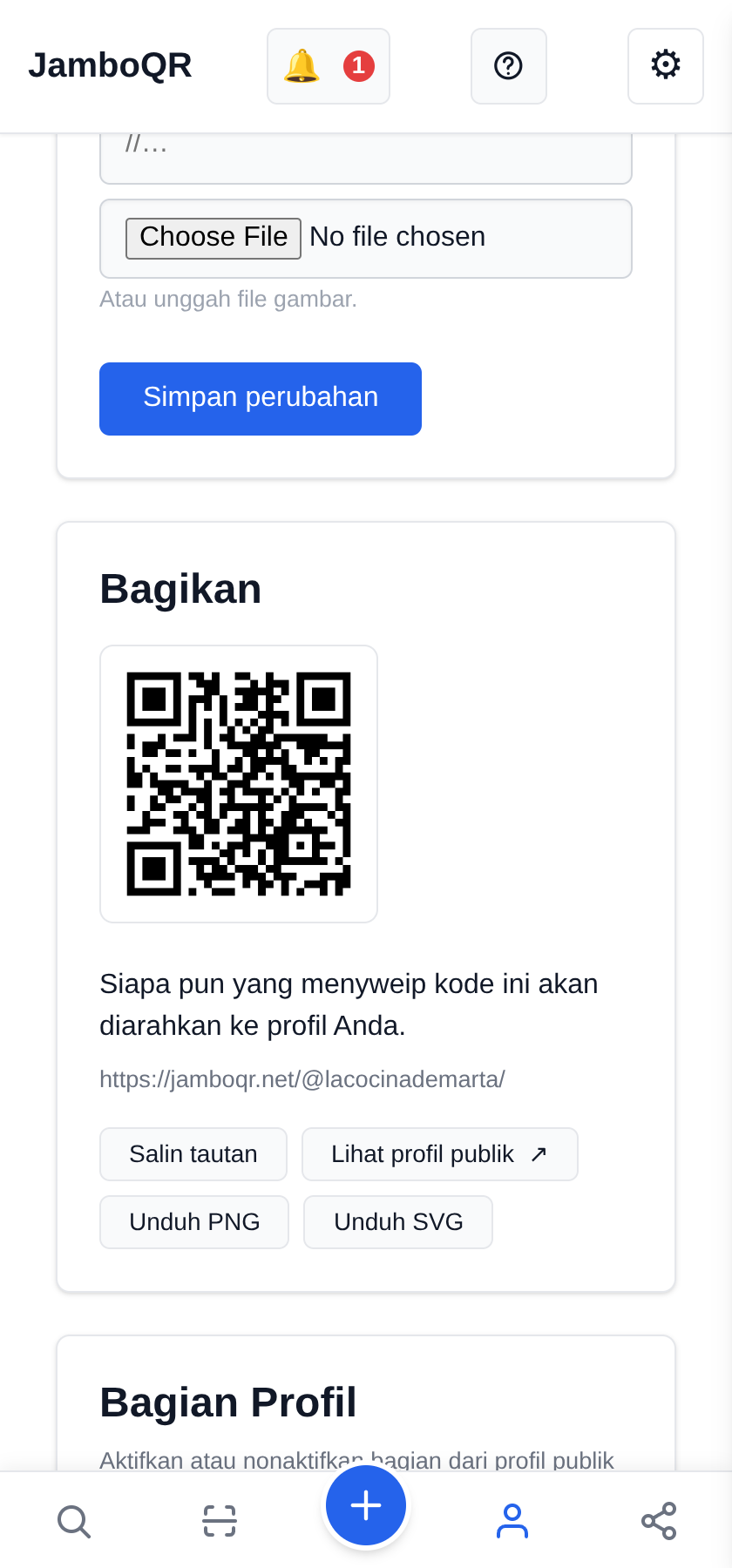 Publikkan lalu bagikan